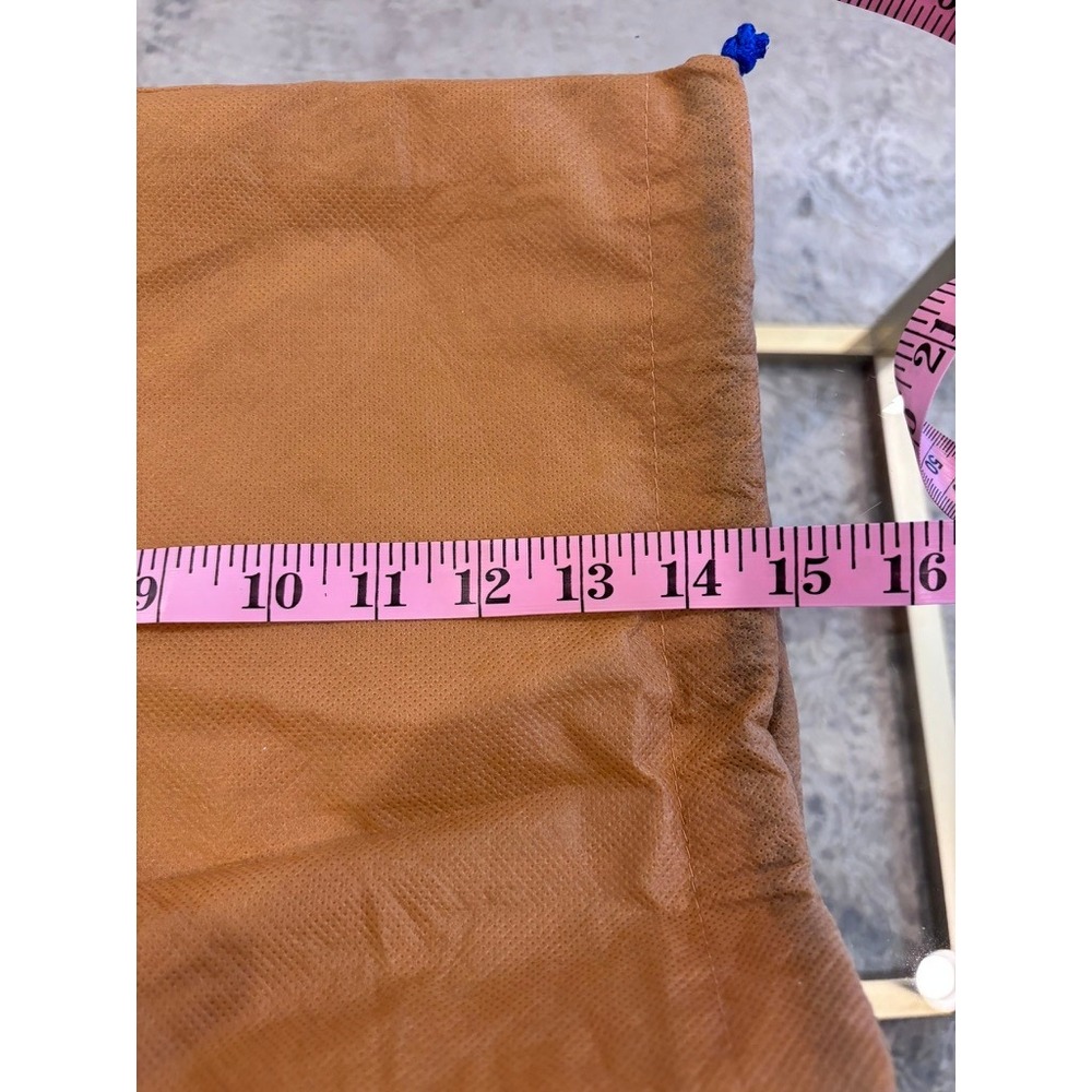 Louis Vuitton Tan Drawstring Dust Bag Logo Print Storage Pouch 16x12.5 - Picture 4 of 5